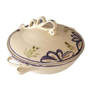 Pottery Serving Dish - Covered Lidded Caserole